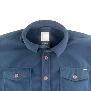 Vuori Aspen Shirt Jacket Men's Large Blue Fleece Lightweight Shacket V237